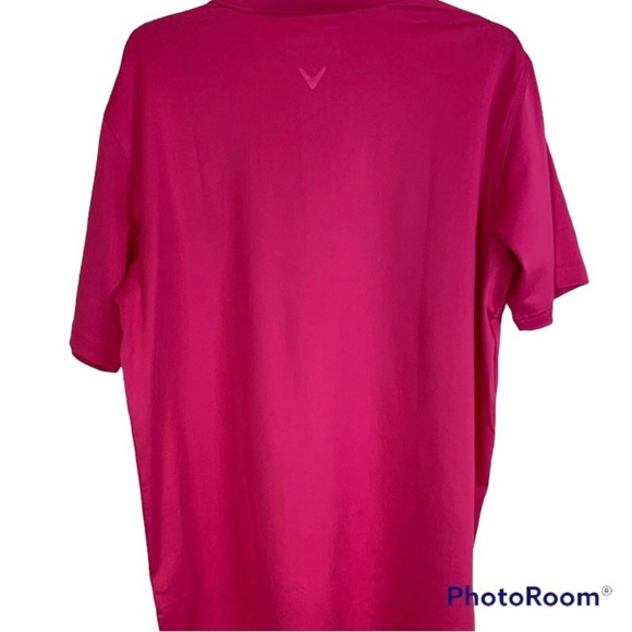 Callaway Men’s Opti Dri Pink Golf Shirt - M - Picture 2 of 9